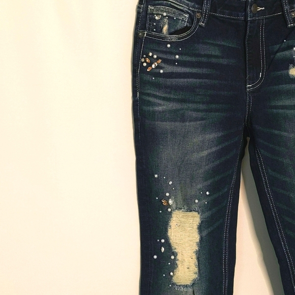 NWT ~ MISS ME Rhinestone Embellished Skinny Jeans - Picture 2 of 14